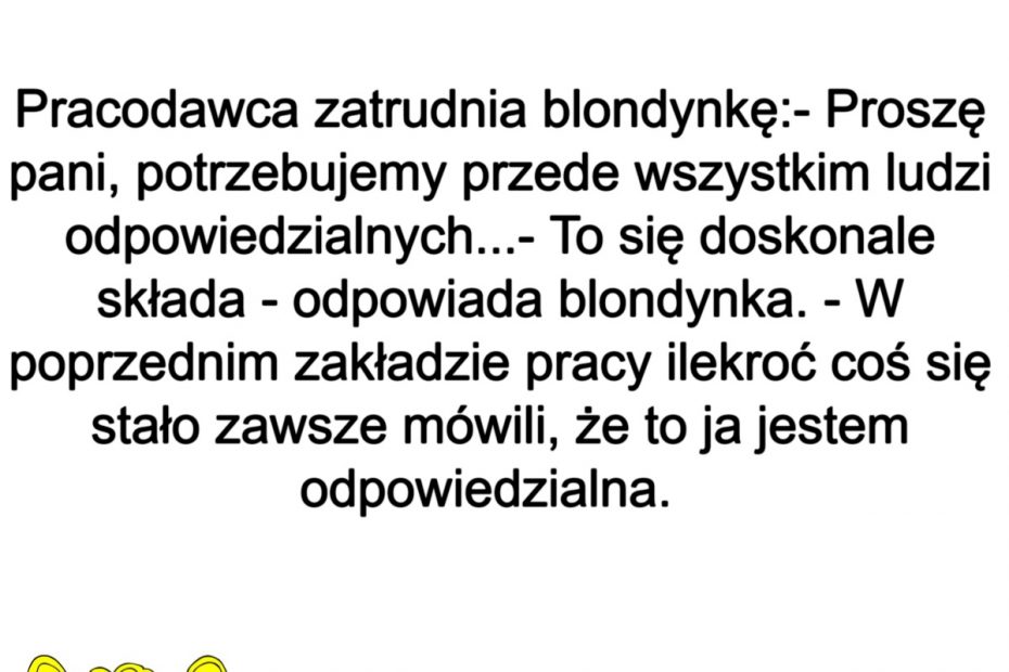 Odpowiedzialna Blondynka
