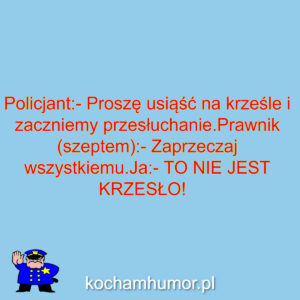 Dowcip kochamhumor.pl Policja