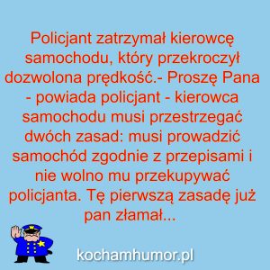 Dowcip kochamhumor.pl Policja