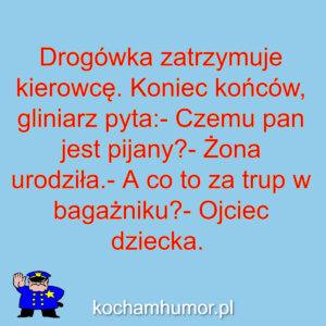 Dowcip kochamhumor.pl Policja