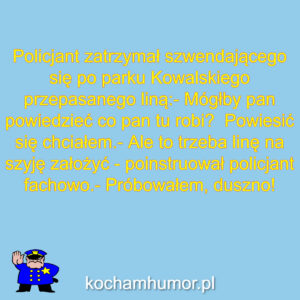 Dowcip kochamhumor.pl Policja